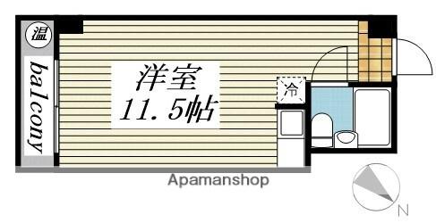 トーカン新宿第2キャステール(ワンルーム/6階)の間取り写真