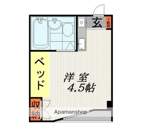 コーラルパレス(ワンルーム/3階)の間取り写真