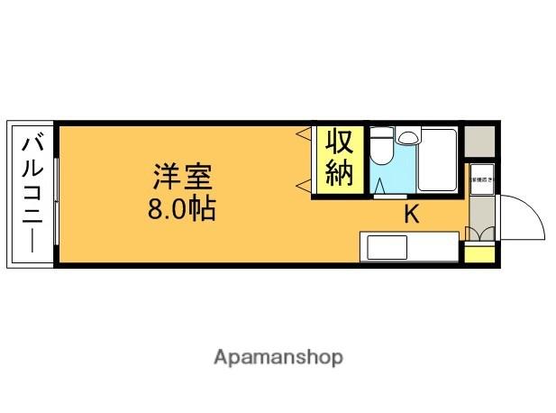 サカエハイツ(ワンルーム/2階)の間取り写真
