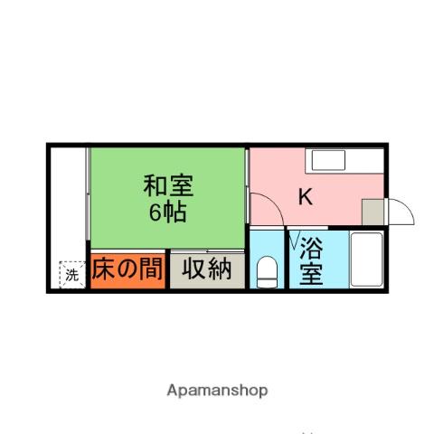 サンハイツ(1K/1階)の間取り写真