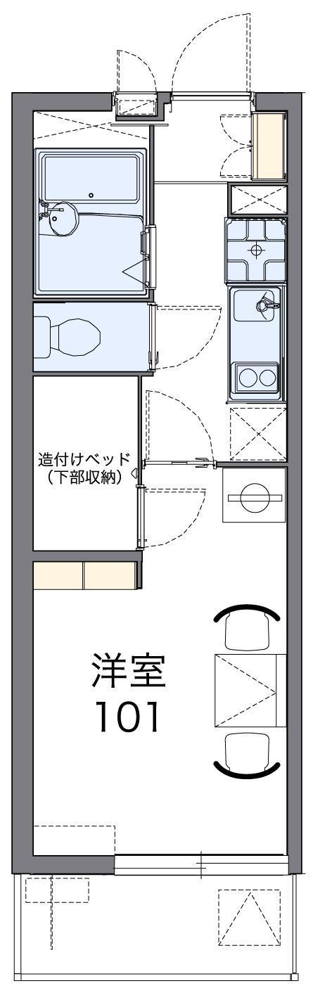 レオパレスレインボーステイツ 3階階 間取り