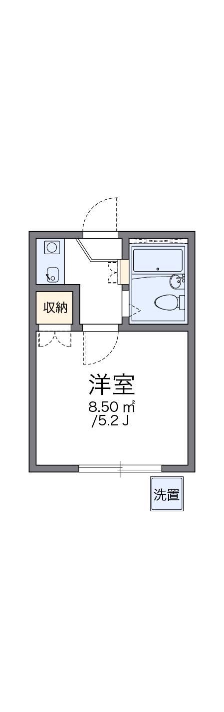 レオパレスシェモアⅡ(1K/1階)の間取り写真
