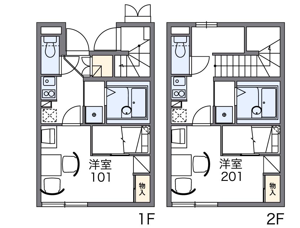 レオパレスプリマベーラ南阿佐谷(1K/1階)の間取り写真