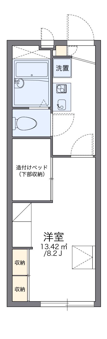 レオパレスコンフォート平松(1K/2階)の間取り写真