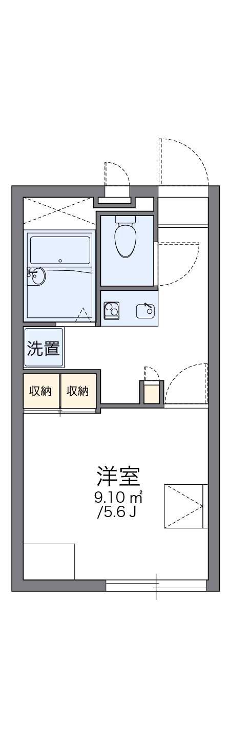 レオパレスホーヤ Ⅱ(1K/3階)の間取り写真