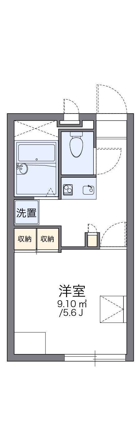 レオパレスホーヤ Ⅱ(1K/3階)の間取り写真