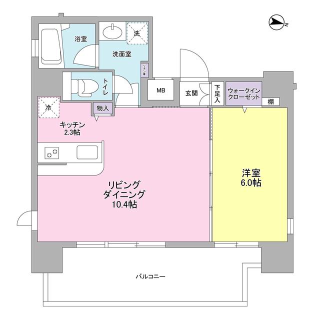 アイルズ東中野(1LDK/10階)の間取り写真