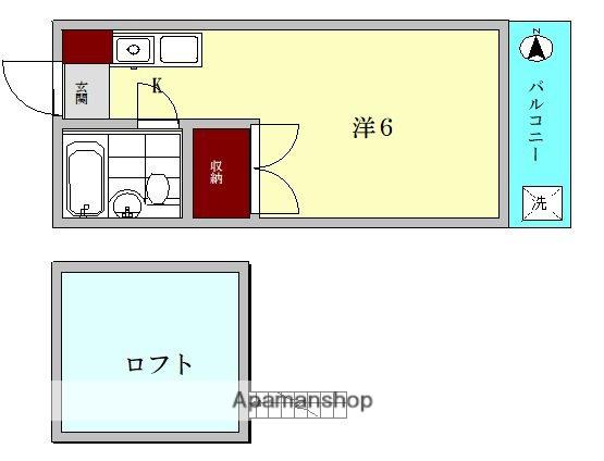 エルピア荻窪(ワンルーム/2階)の間取り写真