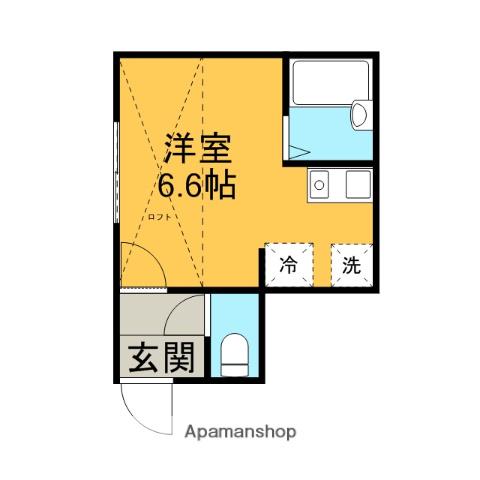 パンテール西荻(ワンルーム/2階)の間取り写真