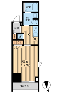 KDXレジデンス東新宿(1K/14階)の間取り写真