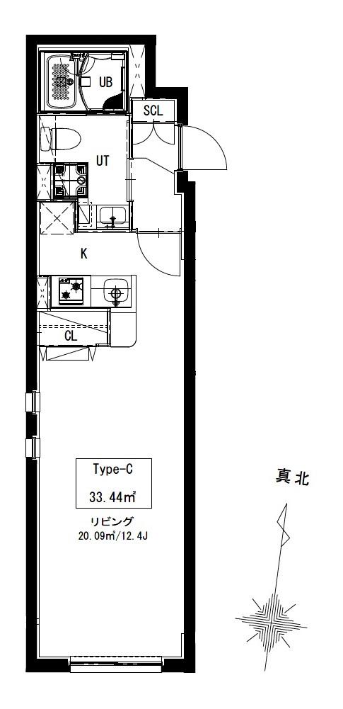 LUORE三宿(ワンルーム/4階)の間取り写真