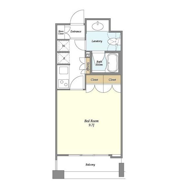 オーキッドレジデンス神楽坂(1K/2階)の間取り写真