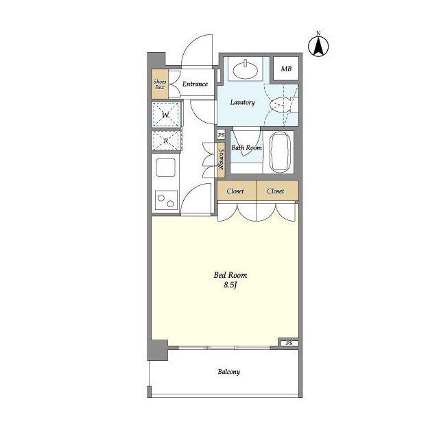 オーキッドレジデンス神楽坂(1K/4階)の間取り写真