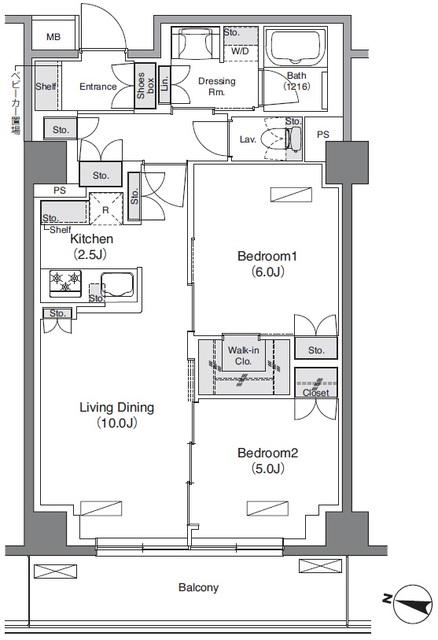 ソライエアイル練馬北町(2LDK/3階)の間取り写真