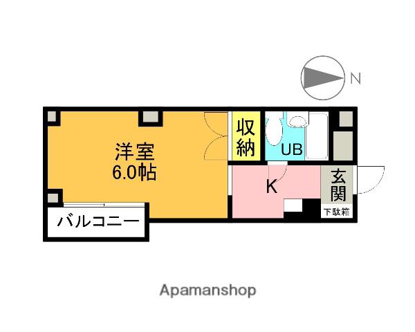 M-T2(ワンルーム/3階)の間取り写真