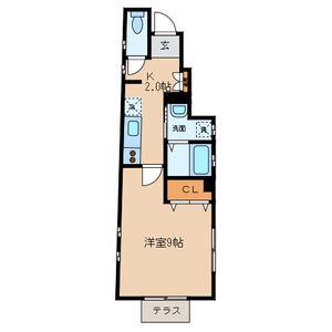 ヴィラ高円寺(1K/1階)の間取り写真