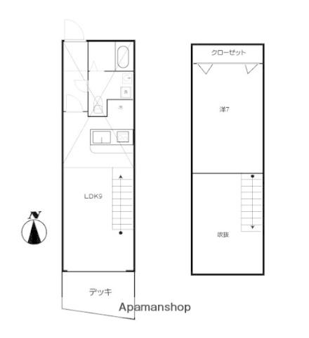 アンバサダー(1LDK/1階)の間取り写真