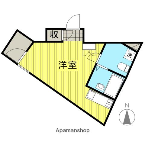 ヴェリテ東松原(ワンルーム/2階)の間取り写真