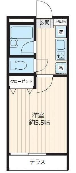 SDKハウス エスディーケーハウス(1K/1階)の間取り写真