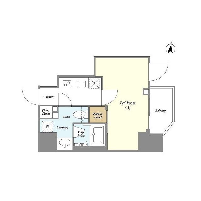 ORSUS NAKANO(1K/6階)の間取り写真