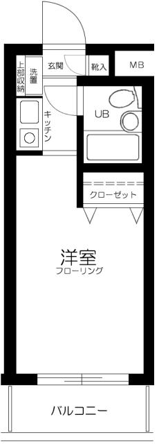スカイコート高田馬場(ワンルーム/4階)の間取り写真