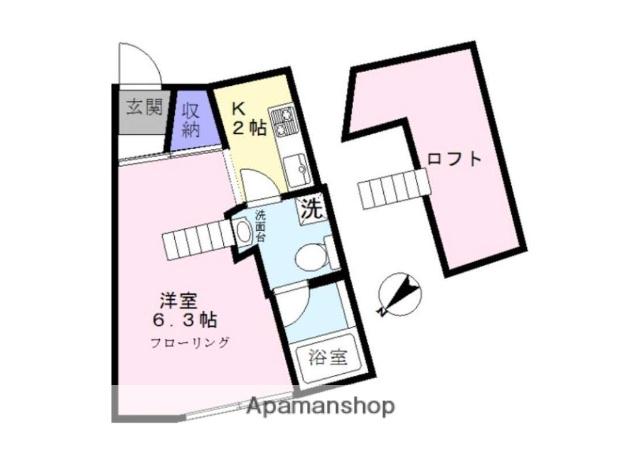 パークテラス仙川(ワンルーム/3階)の間取り写真