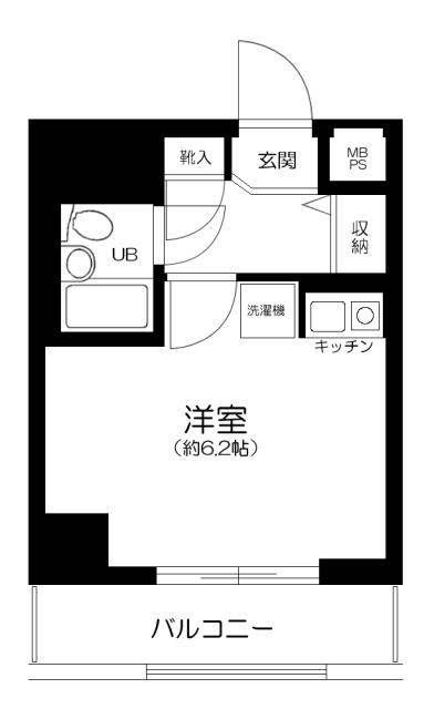 ライオンズマンション練馬第2(ワンルーム/6階)の間取り写真