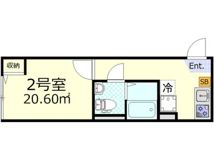 オーガスタコート上井草(1K/1階)の間取り写真
