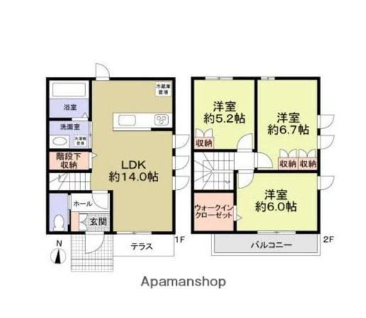 ＩＬ　ＰＡＥＳＥ(3LDK)の間取り写真