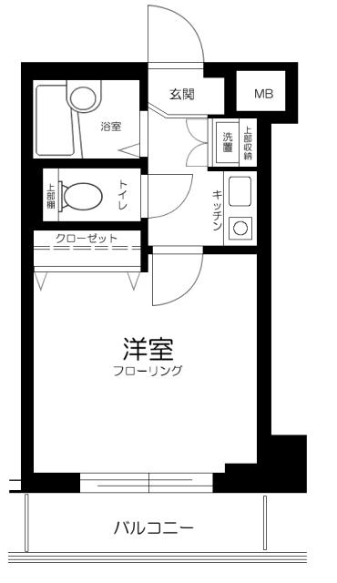 エールプラザ戸山台(1K/5階)の間取り写真