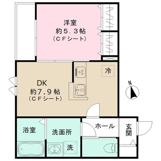 メゾン・ド・プティ(1DK/2階)の間取り写真