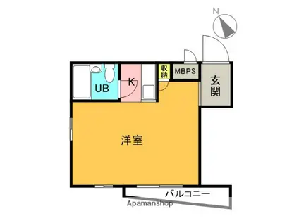 ロイヤルパレス新宿御苑(ワンルーム/1階)の間取り写真