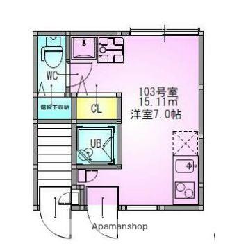 VILLEST 上石神井(ワンルーム/1階)の間取り写真