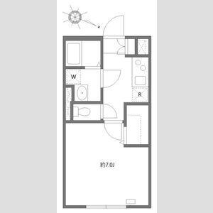 エルファーロ笹塚Ⅱ(1K/3階)の間取り写真