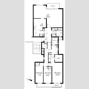 世田谷野毛レジデンス(3SLDK/3階)の間取り写真