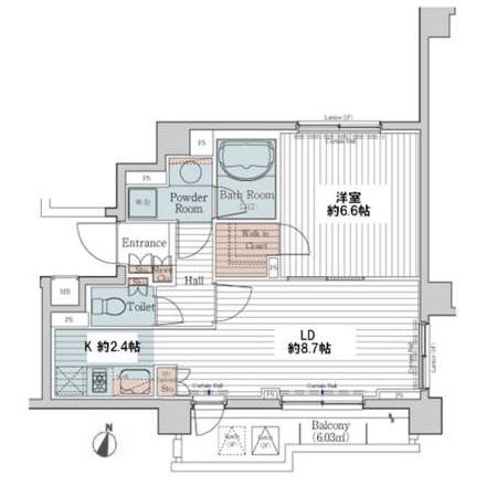 カスタリア三宿 1階階 間取り