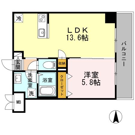 グランパルク小金井 4階階 間取り