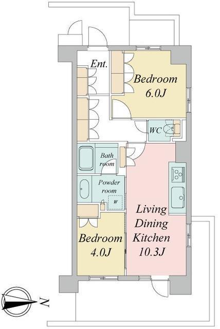 トラープランド蒼麗館(2LDK/3階)の間取り写真