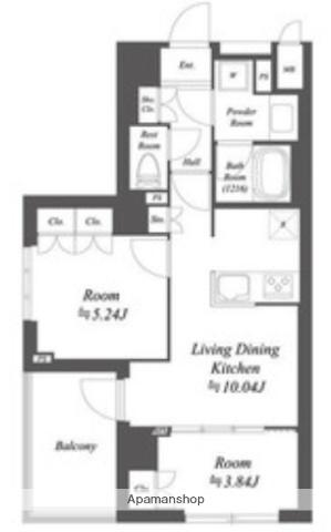 ブランシエスタ荻窪(2LDK/1階)の間取り写真