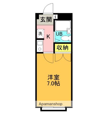 ハイムカトレア田無Ⅱ(1K/3階)の間取り写真