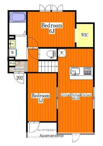 FORESIGHT BLDG.B(2LDK/2階)の間取り写真