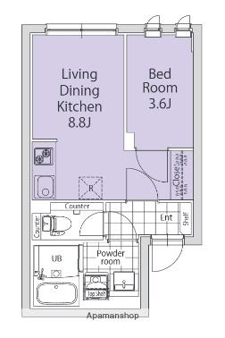 TASUKI杉並高井戸(1LDK/4階)の間取り写真