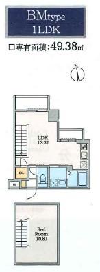 S-RESIDENCE駒場東大前(1LDK/1階)の間取り写真