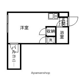 キューブ浜田山(ワンルーム/3階)の間取り写真