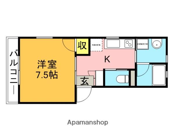 OM・HOUSE(1K/1階)の間取り写真