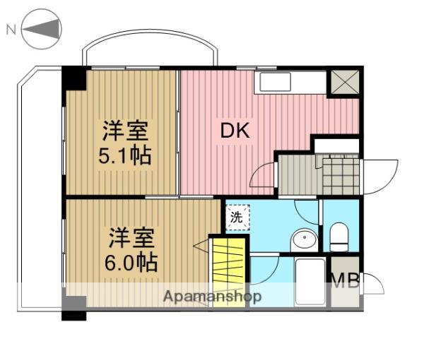 クリア上野毛通り 2階階 間取り