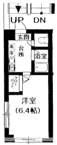 パークハイツ桃井(1K/1階)の間取り写真