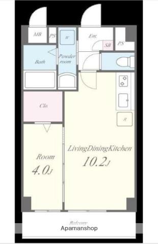 ERIGER T TOMIGAYA(1LDK/3階)の間取り写真