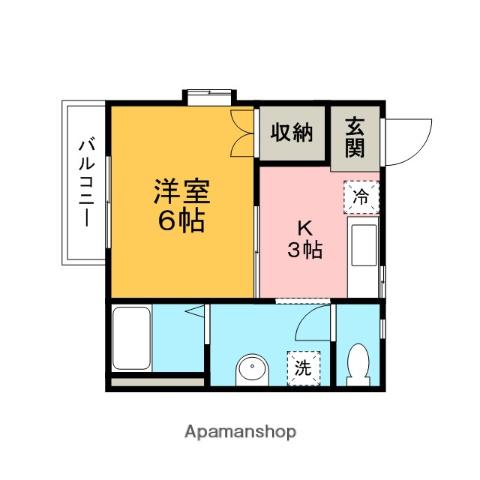 パストラルエステートB(1K/2階)の間取り写真