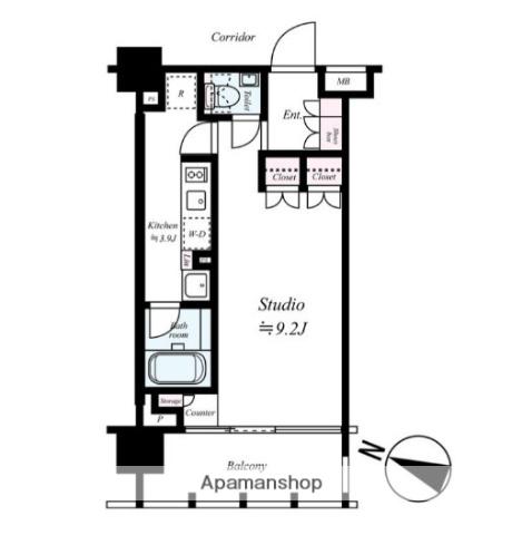 イクサージュ目黒 4階階 間取り